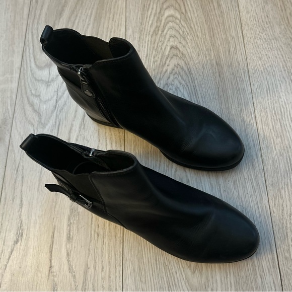 GEOX Black Genuine Leather Boots - Picture 2 of 14